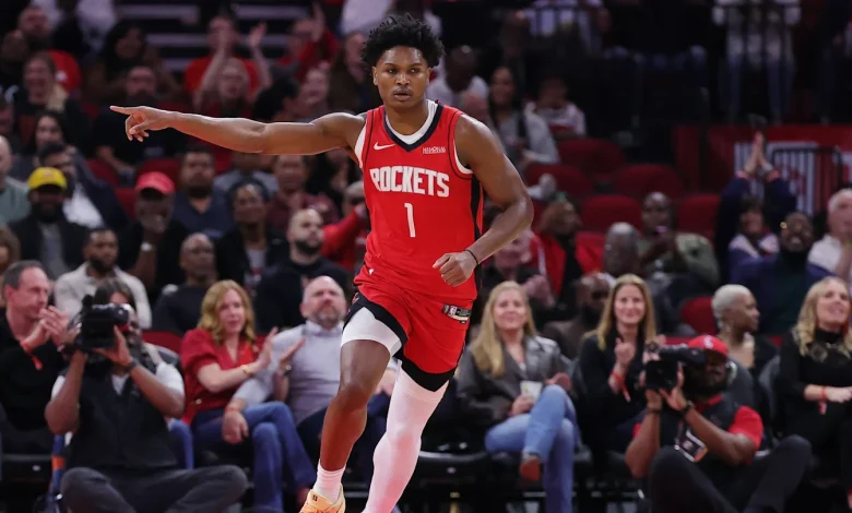 Amen Thompson opens his case for coveted award with dream performance vs Mavericks