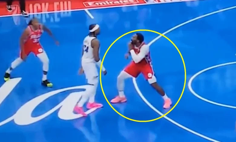 Andre Drummond square ups to fight Wendell Carter Jr. during game