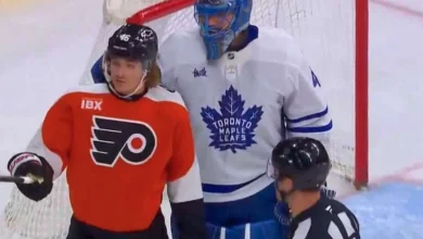 Anthony Stolarz Goes Viral After Dragging Trevor Zegras Out of the Scrum Himself