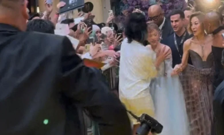 Ariana Grande rushed by red carpet intruder at premiere of Wicked: For Good