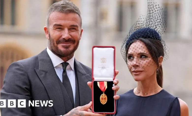 Arise Sir David: Footballer Beckham is knighted