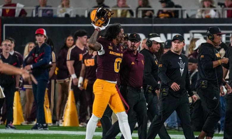 Arizona State WR Jordyn Tyson out of Territorial Cup after awkward fall