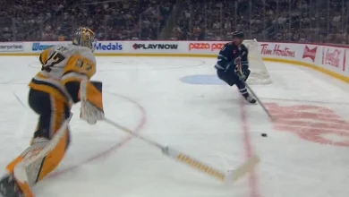 Arturs Silovs throws his stick at Kyle Connor and forces a penalty shot!