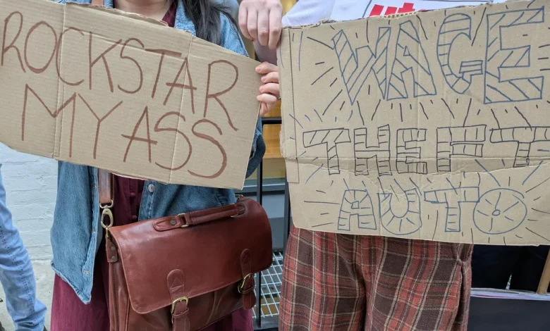 As Rockstar accuse fired staff of leaking secrets, unions launch street protests against publisher Take-Two