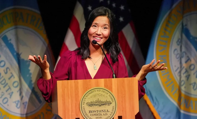 As tally commences, an unopposed Boston Mayor Wu celebrates re-election victory