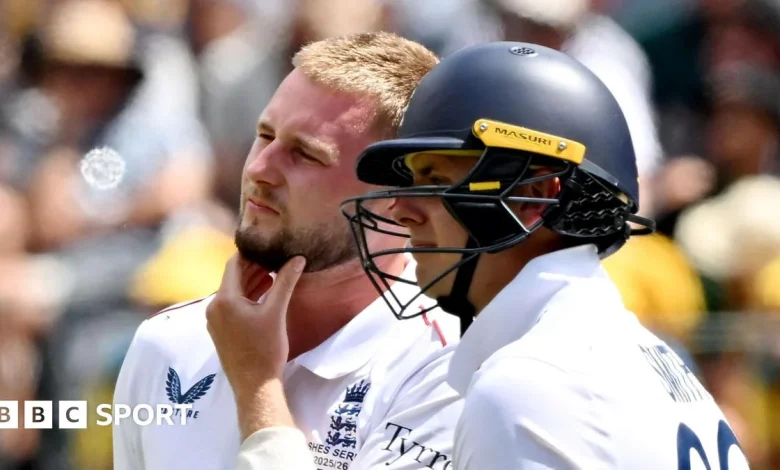 Ashes 2025-26: Controversy as England's Jamie Smith is given out on review in Perth