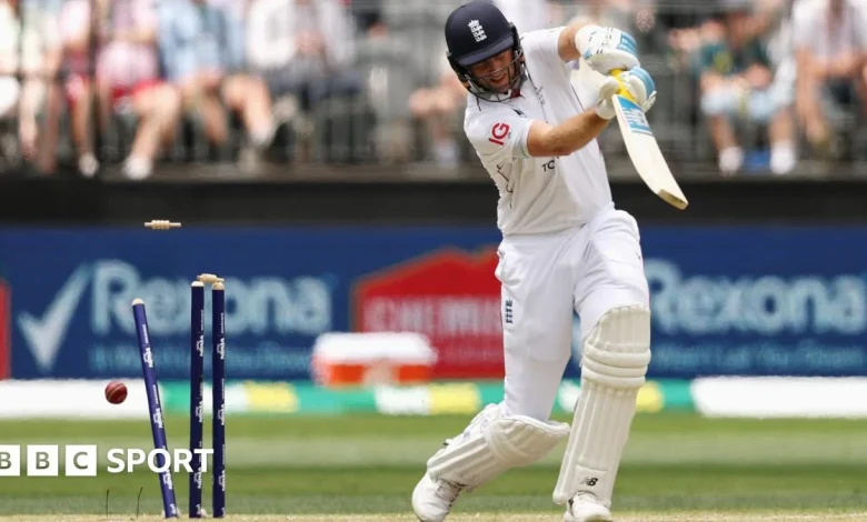 Ashes 2025-26: England in danger of first Test defeat after another collapse in Perth