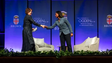 At Brown, Condoleezza Rice discusses foreign policy, research universities and an accomplished career
