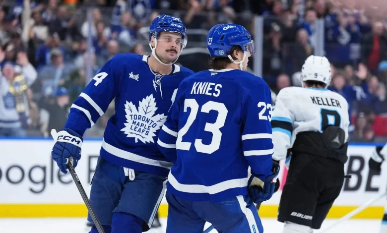 Auston Matthews, Matthew Knies to return to Maple Leafs lineup vs. Blue Jackets