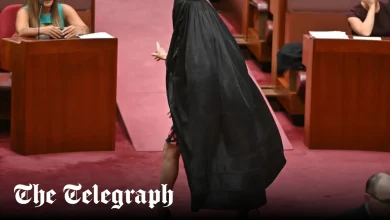 Australian senator accused of ‘blatant racism’ over burka protest