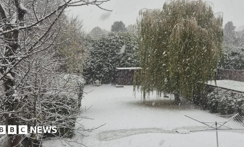BBC Weather Watchers capture first snow of winter