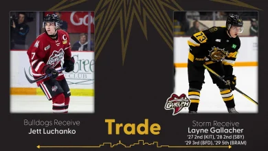 BULLDOGS LAND THE JETT; ACQUIRE LUCHANKO FROM GUELPH - Brantford Bulldogs