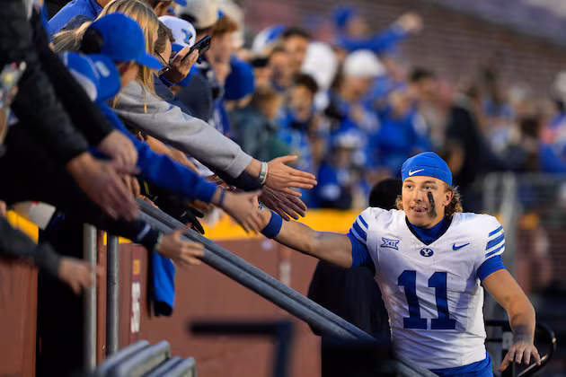 BYU football: Almost back to full strength, BYU’s receiving corps has made life easier for Bear Bachmeier