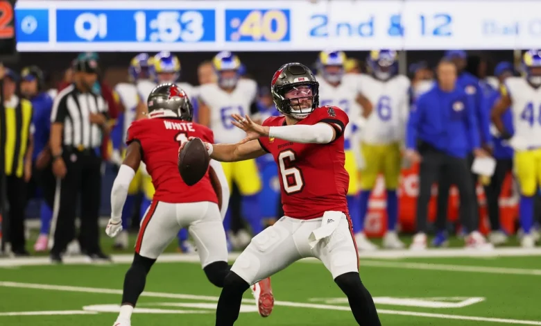 Baker Mayfield doubtful to return vs. Rams with left shoulder injury