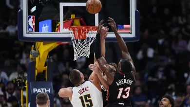 Bam Adebayo goes down, Heat unable to slow down Nikola Jokic and Nuggets