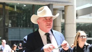 Barnaby Joyce stole the show from Hollywood star Russell Crowe at John Laws’ funeral