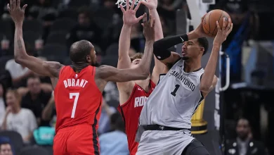 Barnes scores 24 as Spurs beat Rockets 121-110 in NBA Cup opener
