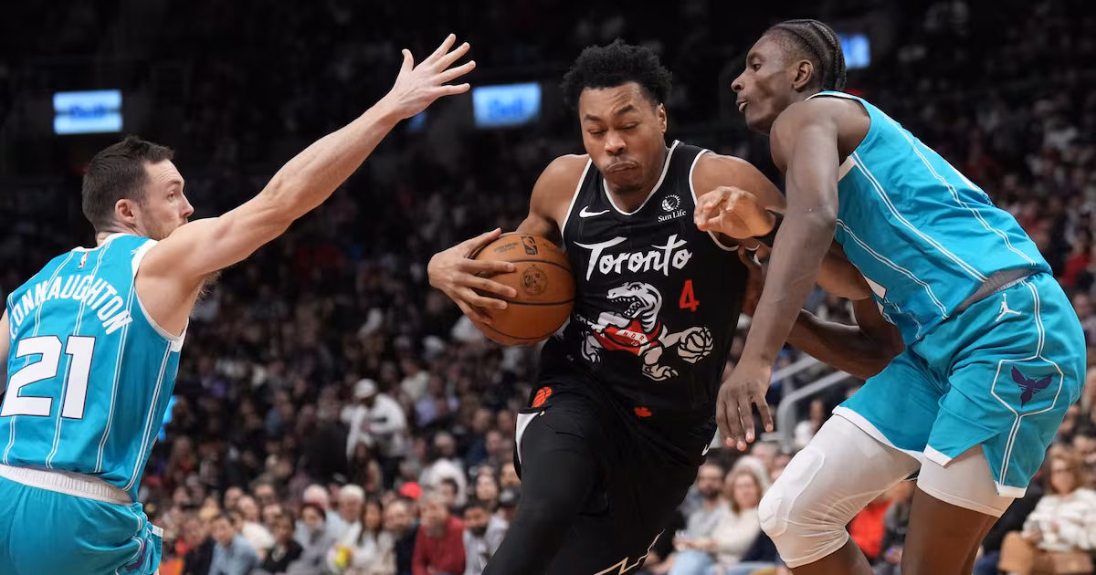 Barrett’s clutch layup late hands Raptors win over Hornets for fourth consecutive victory