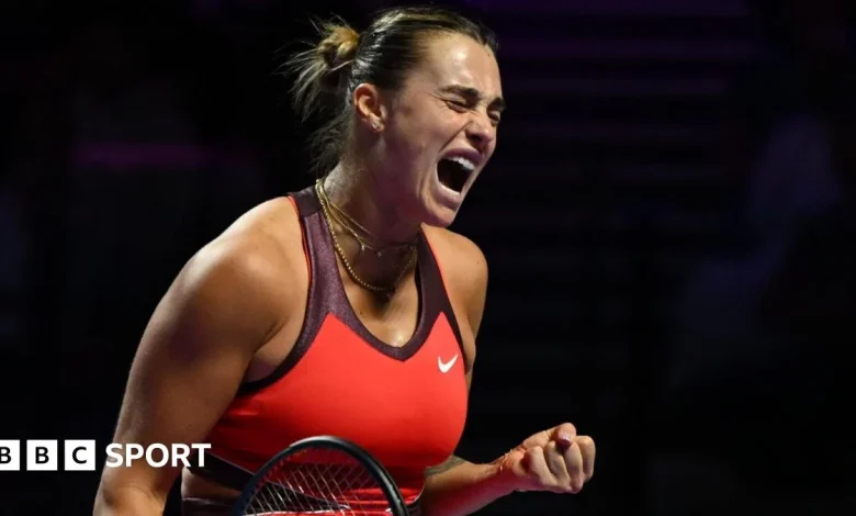 'Beast mode' Sabalenka beats Pegula at WTA Finals