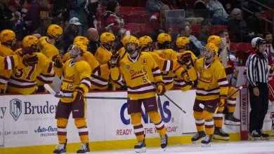 Beck’s first-career NCAA goal lifts hockey to victory in conference opener over Miami