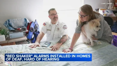 'Bed shaker' alarm installed in suburban homes of deaf, hard of hearing in Buffalo Grove, Illinois