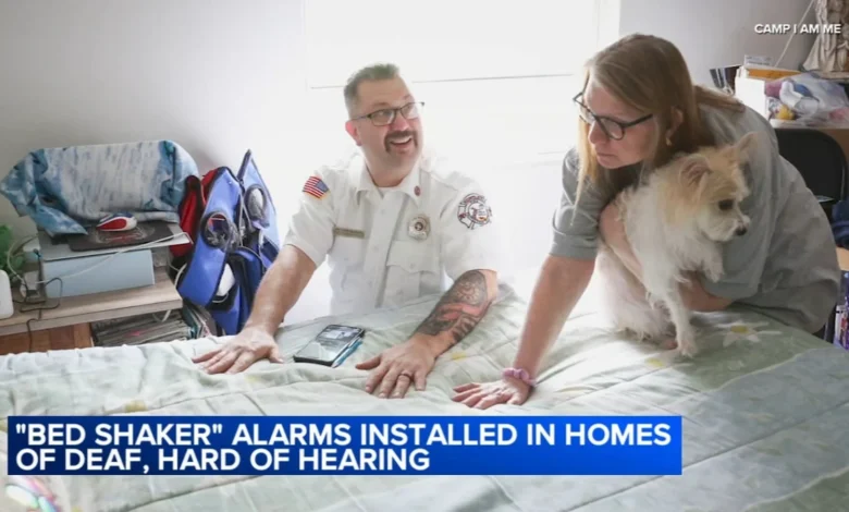 'Bed shaker' alarm installed in suburban homes of deaf, hard of hearing in Buffalo Grove, Illinois