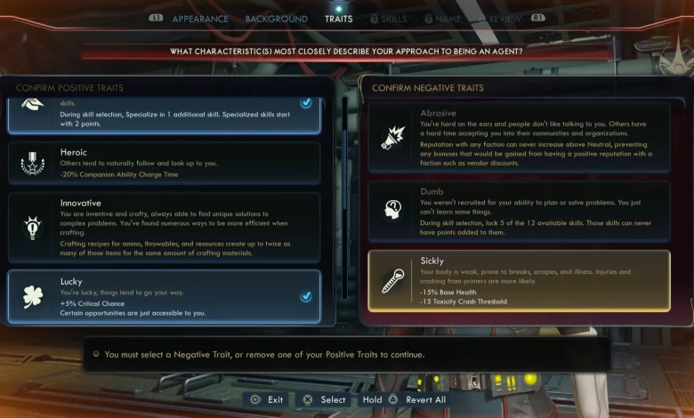 Best Traits - The Outer Worlds 2 Guide