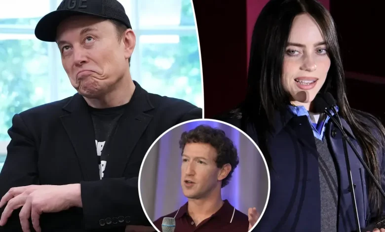 Billie Eilish blasts ‘pathetic’ Elon Musk in expletive-laced message after calling out billionaire Mark Zuckerberg