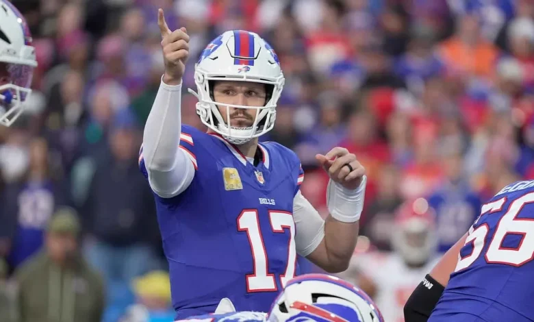 Bills' Josh Allen wearing awesome custom hat designed by children's hospital patients in Week 11