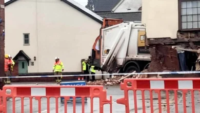 Bin lorry crashes into building, leaving one dead and two injured