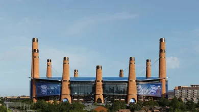 Birmingham City’s 62,000-seat stadium with 12 chimneys and sky bar