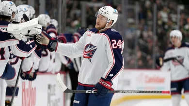 Blue Jackets' Mathieu Olivier ejected for boarding Canucks D Elias Pettersson