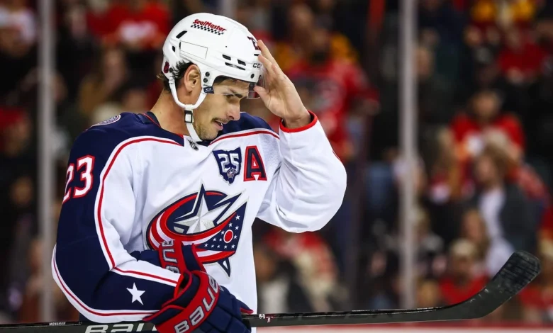 Blue Jackets start slow in loss to Flames; Sean Monahan leaves with injury - The Athletic