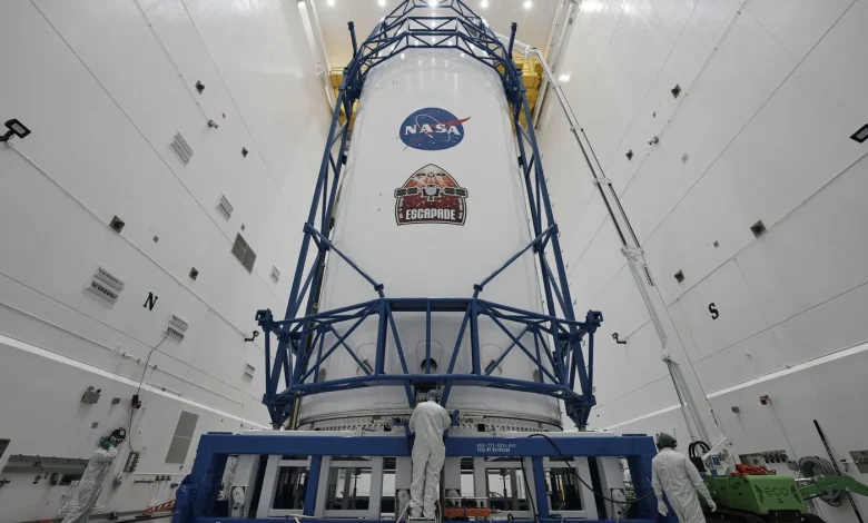 Blue Origin launches huge rocket carrying twin NASA spacecraft to Mars