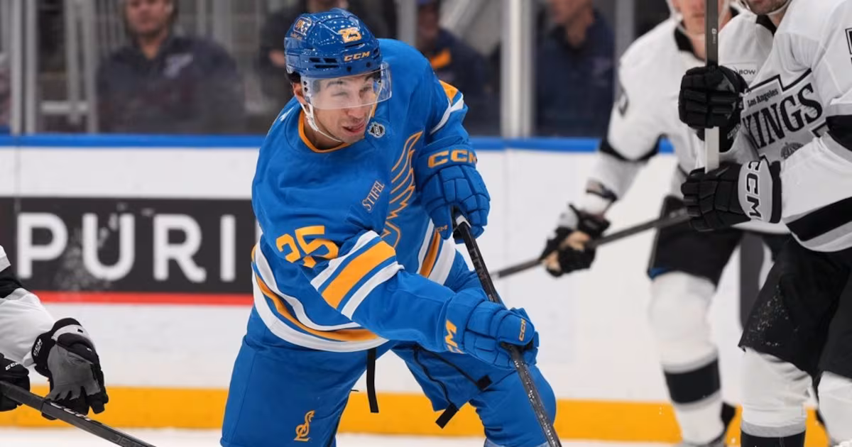 Blues F Kyrou healthy scratch against Sabres for first time in career