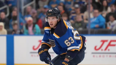 Blues activate forward Jake Neighbours after 12-game absence