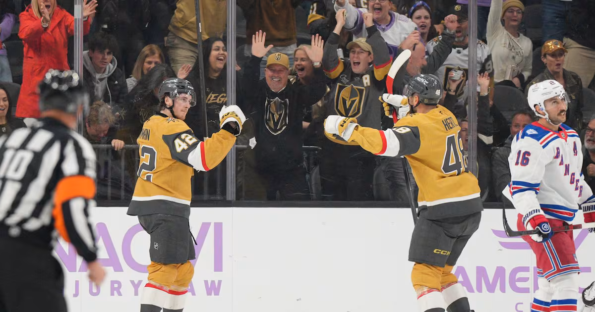 Bowman scores on power play again as Golden Knights hold off Rangers