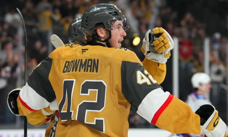 Braeden Bowman Golden Knights: Rookie finding footing fast
