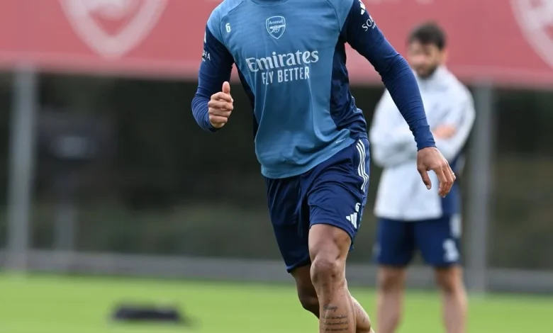 Brazil national team train at Arsenal’s training ground