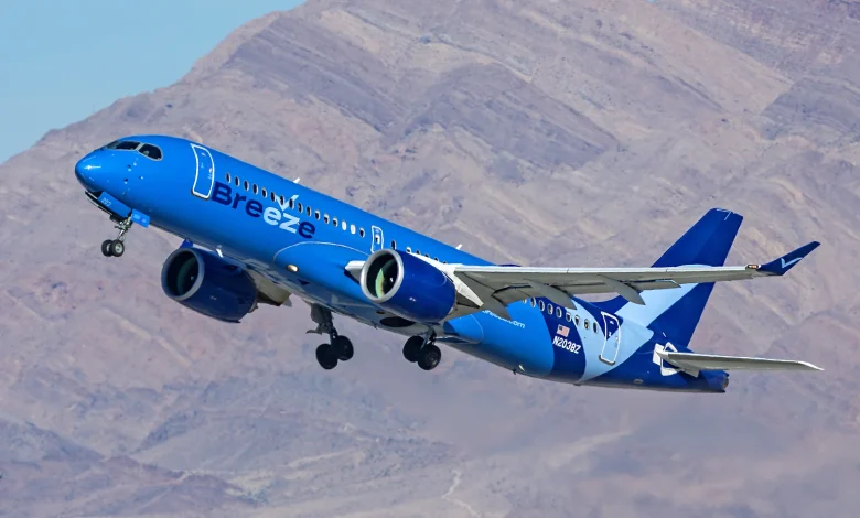 Breeze Adds Seven Routes, New Airport