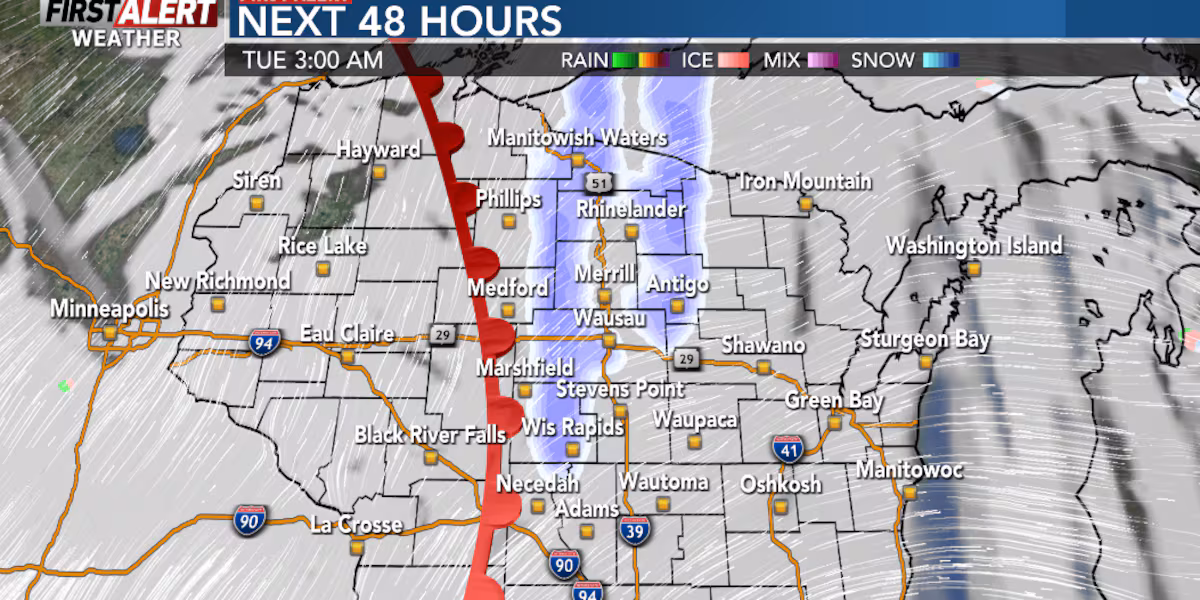 Breezy and chilly starting the week