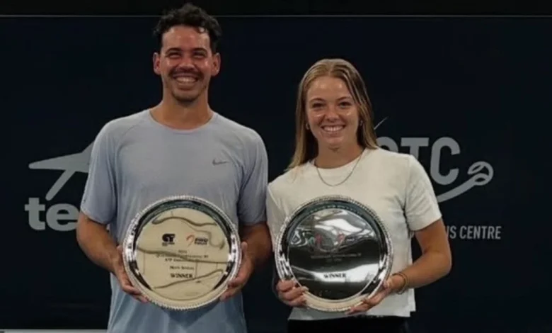 British tennis star wins same tournament as her boyfriend after kicking Federer off court