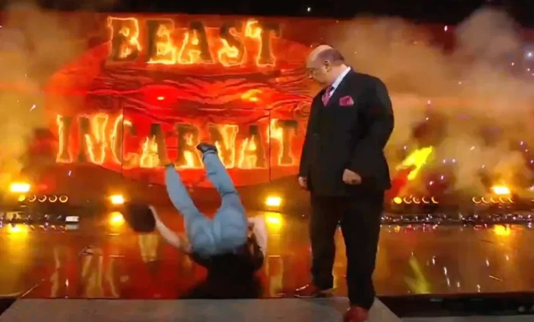 Brock Lesnar Had Hilarious Slip And Fall During Intense Entrance on ‘Monday Night Raw’