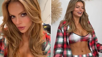 Brooks Nader Flaunts Her Abs in Skimpy Holiday Pajamas