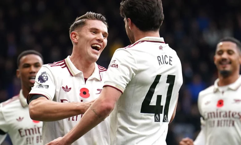 Burnley 0-2 Arsenal: Goals from Viktor Gyokeres and Declan Rice extend Gunners lead at top of Premier League