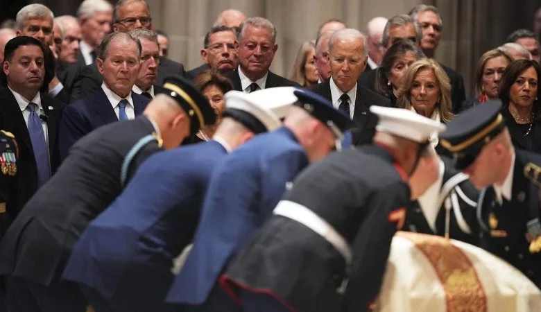 Bush, Biden and former vice presidents honor Dick Cheney, while Trump, Vance snubbed for funeral invitation