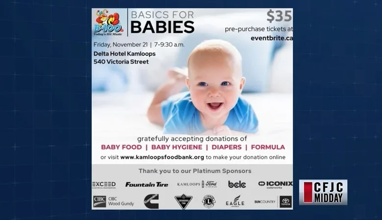 CFJC Midday — BCLC helping to provide for the tiniest in need in our community, showing support for the Kamloops Food Bank’s Basics for Babies fundraiser