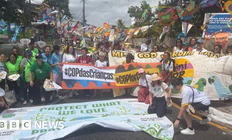 COP30: Crowds march on doorstep of UN climate talks in Brazil