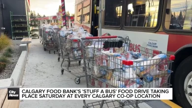 Calgary Food Bank's 'Stuff a Bus' food drive taking place Saturday at every Calgary Co-op Location