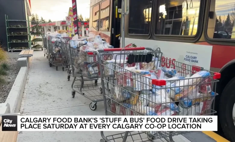 Calgary Food Bank's 'Stuff a Bus' food drive taking place Saturday at every Calgary Co-op Location